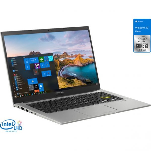 Laptop ASUS Vivobook X413JA Laptop, 14″ FHD Display, Intel Core i3-1005G1 Upto 3.4GHz, 4GB RAM, 128GB NVMe SSD, HDMI, Card Reader, Wi-Fi, Bluetooth, Windows 10 Home S